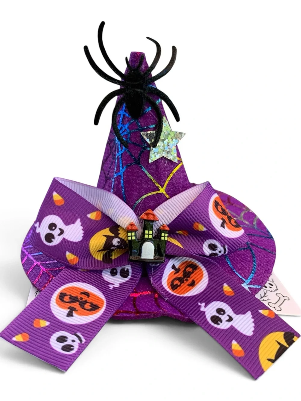 Purple Halloween Witch Hat Hair Clip for Kids Costume Accessories
